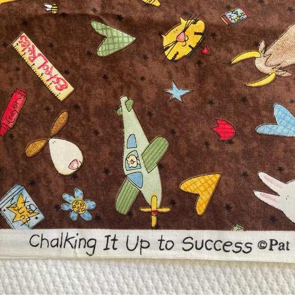 Fabric 1.5 yards Chalk it up to success by Pat Yuille school novelty juvenile - Picture 3 of 6